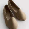 Flache Schuhe aus Wildleder