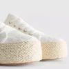 Flache Sneaker aus Canvas und Jute