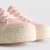 Flache Sneaker aus Canvas und Jute