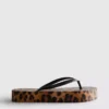 Flatform-Flip-Flops mit Leopardenmuster