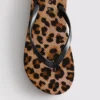Flatform-Flip-Flops mit Leopardenmuster