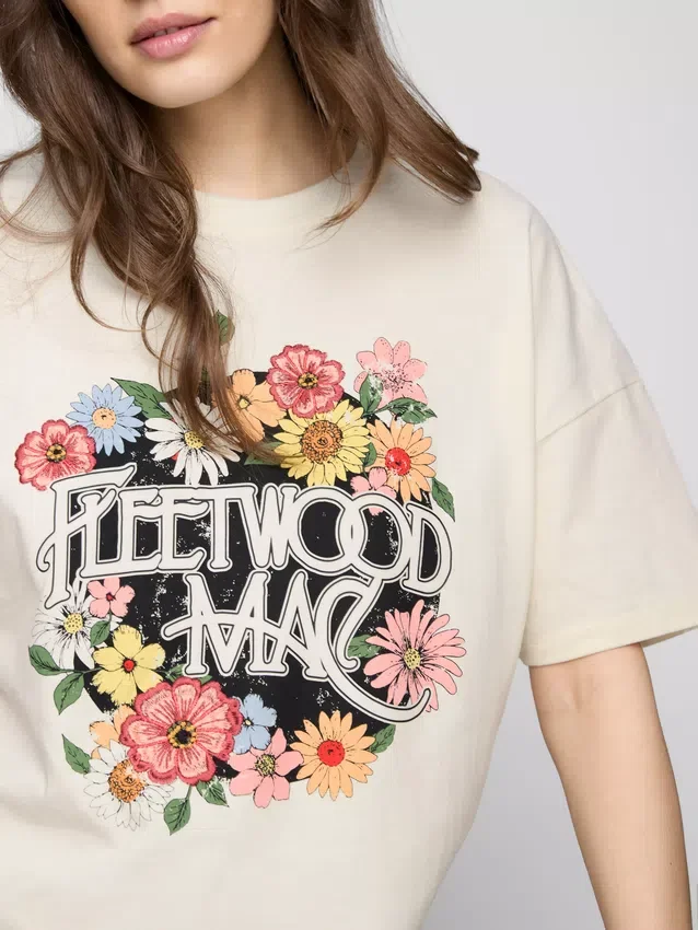 Fleetwood Mac – Lässiges Baumwoll-T-Shirt mit Aufdruck Fleetwood Mac – Lässiges Baumwoll-T-Shirt mit Aufdruck