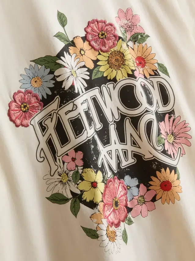 Fleetwood Mac – Lässiges Baumwoll-T-Shirt mit Aufdruck Fleetwood Mac – Lässiges Baumwoll-T-Shirt mit Aufdruck