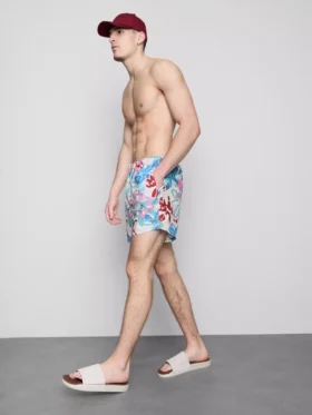 Floral graffiti shorts