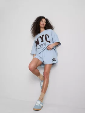 Freizeitshorts aus baumwollreichem Material im NYC-Stil