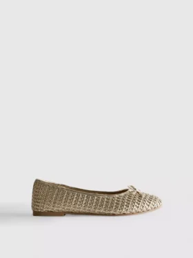 Geflochtene flache Schuhe für Ballerinas
