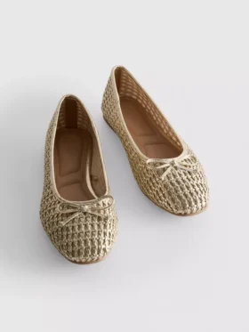 Geflochtene flache Schuhe für Ballerinas