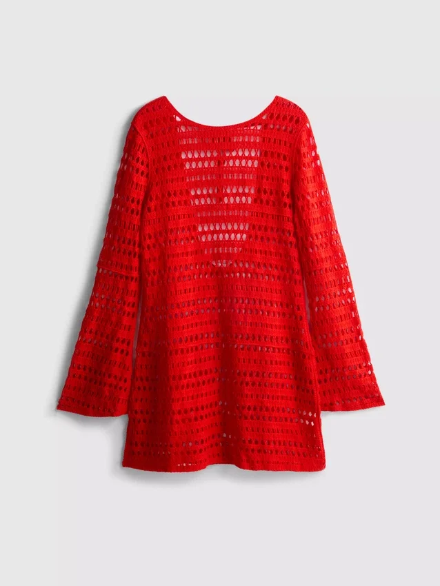 Gehäkeltes Strand-Minikleid Gehäkeltes Strand-Minikleid
