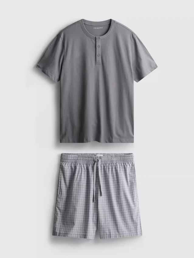 Gekarierte kurze Schlafanzug-Shorts Gekarierte kurze Schlafanzug-Shorts