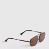 Geometrische Sonnenbrille aus Metall Geometrische Sonnenbrille aus Metall