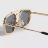 Geometrische Sonnenbrille aus Metall Geometrische Sonnenbrille aus Metall