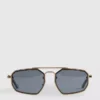 Geometrische Sonnenbrille aus Metall Geometrische Sonnenbrille aus Metall