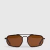 Geometrische Sonnenbrille aus Metall Geometrische Sonnenbrille aus Metall