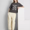 Geradliniges Grafik-T-Shirt aus Baumwolle Geradliniges Grafik-T-Shirt aus Baumwolle