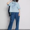 Geradliniges Grafik-T-Shirt aus Baumwolle