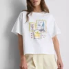 Geradliniges Grafik-T-Shirt aus Baumwolle