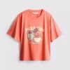 Geradliniges Grafik-T-Shirt aus Baumwolle Geradliniges Grafik-T-Shirt aus Baumwolle