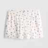 Gerippte Schlafanzug-Shorts mit Schmetterlingsmotiv Gerippte Schlafanzug-Shorts mit Schmetterlingsmotiv