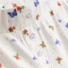 Gerippte Schlafanzug-Shorts mit Schmetterlingsmotiv Gerippte Schlafanzug-Shorts mit Schmetterlingsmotiv