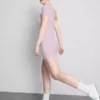Geripptes, figurbetontes Mini-T-Shirt-Kleid Geripptes, figurbetontes Mini-T-Shirt-Kleid