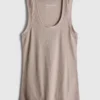 Geripptes Tanktop aus Baumwollmischung