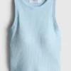 Geripptes Tanktop mit integriertem BH Geripptes Tanktop mit integriertem BH