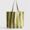 Gestreifte Canvas-Tragetasche