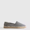 Gestreifte Espadrilles zum Hineinschlüpfen