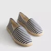 Gestreifte Espadrilles zum Hineinschlüpfen
