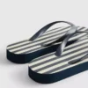 Gestreifte Flatform-Flip-Flops