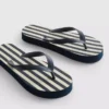 Gestreifte Flatform-Flip-Flops