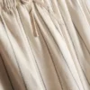 Gestreifte Hose mit weitem Bein aus Baumwollmischung Gestreifte Hose mit weitem Bein aus Baumwollmischung