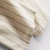 Gestreifte Hose mit weitem Bein aus Baumwollmischung Gestreifte Hose mit weitem Bein aus Baumwollmischung