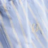 Gestreifte Oxford-Schlafanzug-Shorts aus Baumwolle Gestreifte Oxford-Schlafanzug-Shorts aus Baumwolle