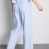 Gestreifte Oxford-Schlafhose aus Baumwolle Gestreifte Oxford-Schlafhose aus Baumwolle