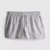 Gestreifte Oxford-Shorts mit hoher Taille Gestreifte Oxford-Shorts mit hoher Taille