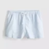 Gestreifte Oxford-Shorts mit hoher Taille Gestreifte Oxford-Shorts mit hoher Taille