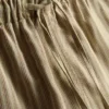 Gestreifte Oxford-Shorts mit hoher Taille Gestreifte Oxford-Shorts mit hoher Taille