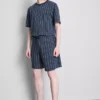 Gestreifte Schlafanzug-Shorts Gestreifte Schlafanzug-Shorts
