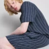Gestreifte Schlafanzug-Shorts Gestreifte Schlafanzug-Shorts