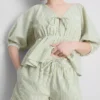 Gestreifte Seersucker-Shorts aus Baumwolle Gestreifte Seersucker-Shorts aus Baumwolle