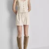 Gestreifte Shorts aus Baumwollmischung
