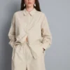 Gestreifte Shorts aus Baumwollpopeline Gestreifte Shorts aus Baumwollpopeline