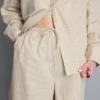 Gestreifte Shorts aus Baumwollpopeline Gestreifte Shorts aus Baumwollpopeline