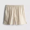 Gestreifte Shorts aus Baumwollpopeline Gestreifte Shorts aus Baumwollpopeline