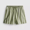 Gestreifte Shorts aus Baumwollpopeline Gestreifte Shorts aus Baumwollpopeline