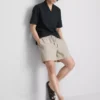 Gestreifte Shorts aus Leinenmischung Gestreifte Shorts aus Leinenmischung