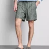 Gestreifte Shorts aus Leinenmischung Gestreifte Shorts aus Leinenmischung