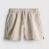 Gestreifte Shorts aus Leinenmischung Gestreifte Shorts aus Leinenmischung