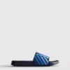 Gestreifte Slingback-Sandalen